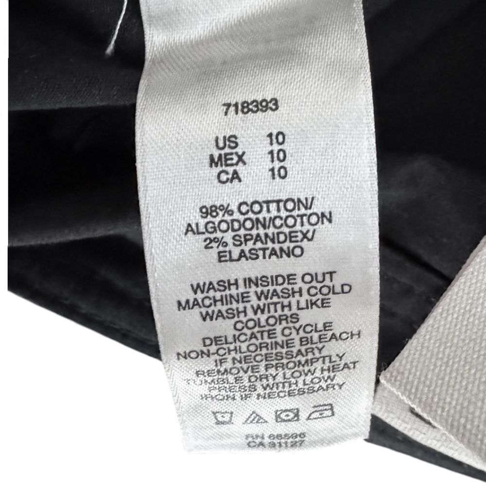 DKNY Jeans Black Cropped Pants with Ties – Size 10 - Picture 3 of 7